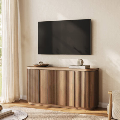 Westmont 63" Curved Sideboard Cabinet, Camel