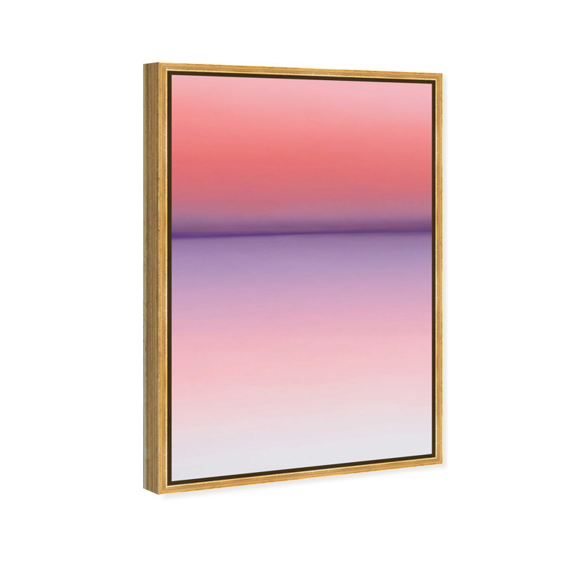 Peach Coastline II Print by Oliver Gal, 25"H x 17"W, Gold Floater Frame