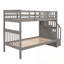 Twin-Over-Twin Bunk Bed with Storage and Guard Rail-363659823