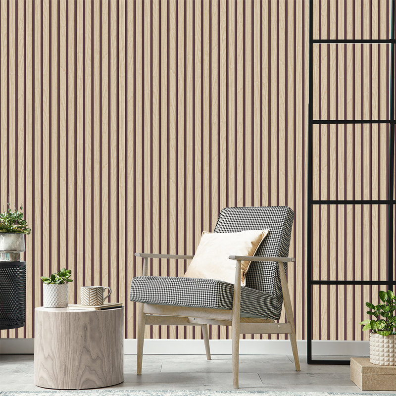 Miyamoto 10.05m x 53cm Textured Matte Wallpaper Roll, Oak