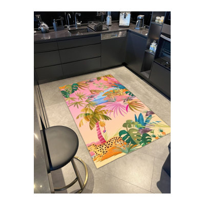 Tapis décoratif tissé à la machine