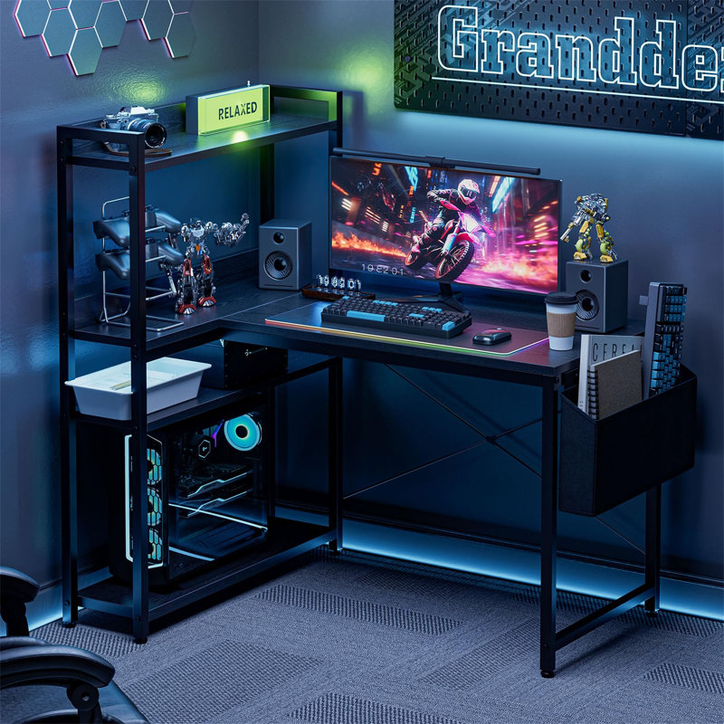 Metal Base Computer Desk