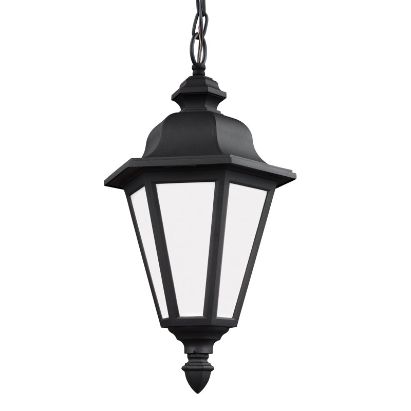 Brentwood One Light Outdoor Pendant from Generation Lighting , Black, No