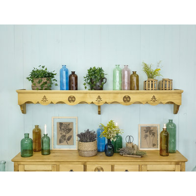 Oroville Spruce Solid Wood Bracket Shelf