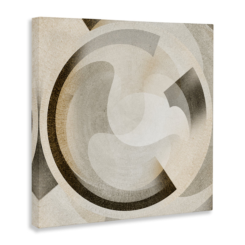 Round Arches Neutral Canvas Wall Art by Noah Bay, 17" H x 17" W