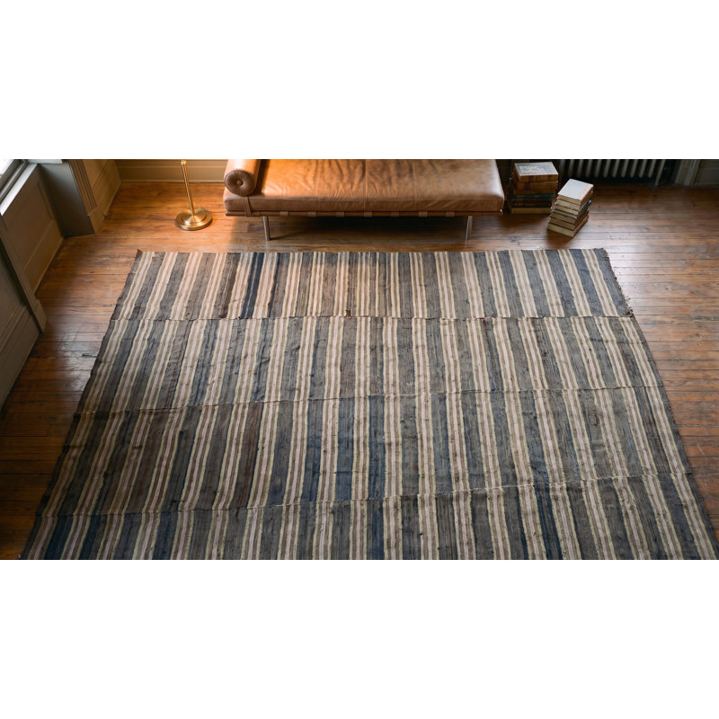 Antique American Rag Rug America 1900s