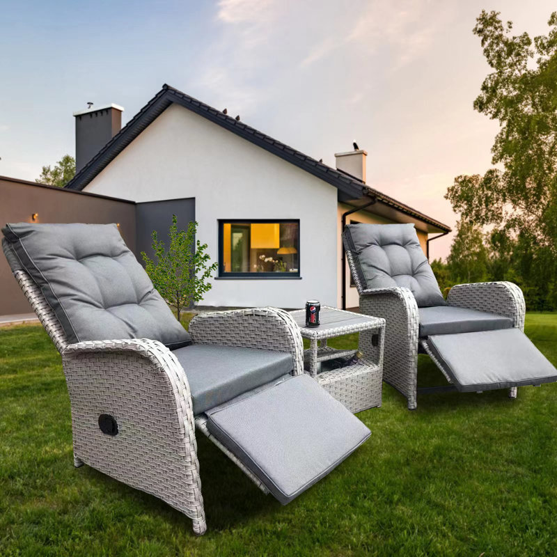 Adaleena 67cm Wide Glider Standard Recliner, Grey, Light Grey