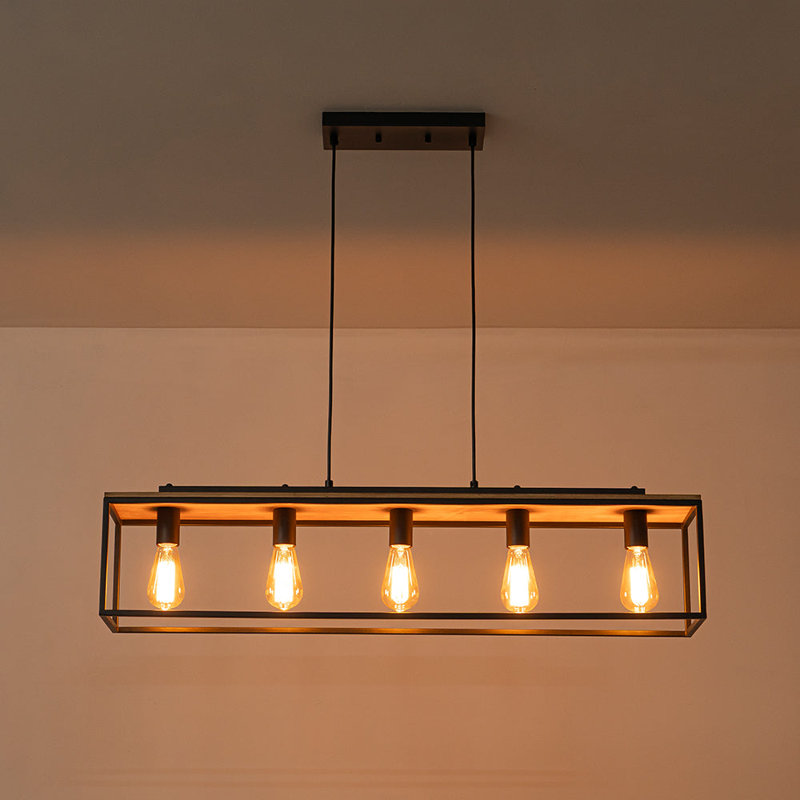 Lustre rectangulaire 5 lumières Deith