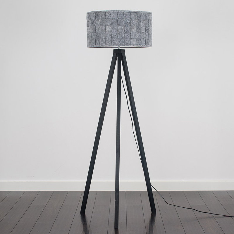 Mejias 149cm Wood Tripod Floor Lamp, Not Included, Black Wood Base