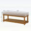 Banc rembourré avec tablette de rangement, repose-pieds capitonné pour entrée de chambre à coucher-131240910