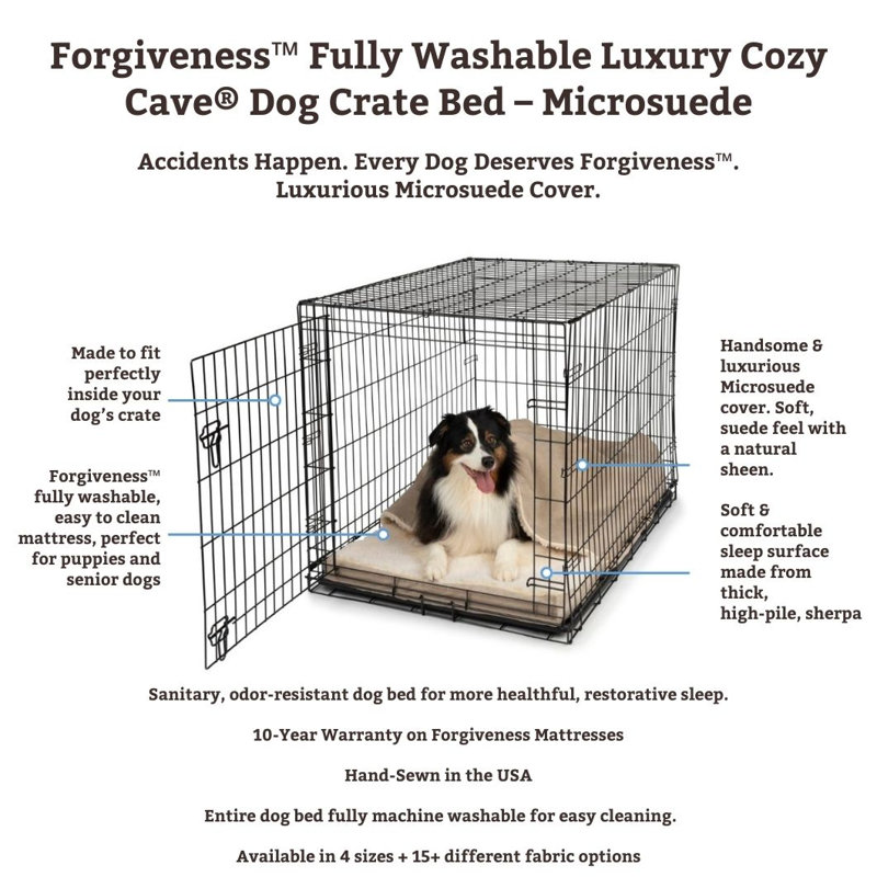 Lit de grotte 100% lavable, H 3 po x l 26 po x P 47 po, Gris anthracite