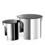 Side Table Piemonte Polished SS S/2-Glass L