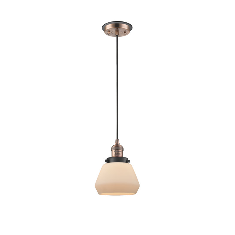 Luminaire suspendu conique à 1 lumière Chill, Plaqué couleur fumée, Cuivre antique et décorations noir mat