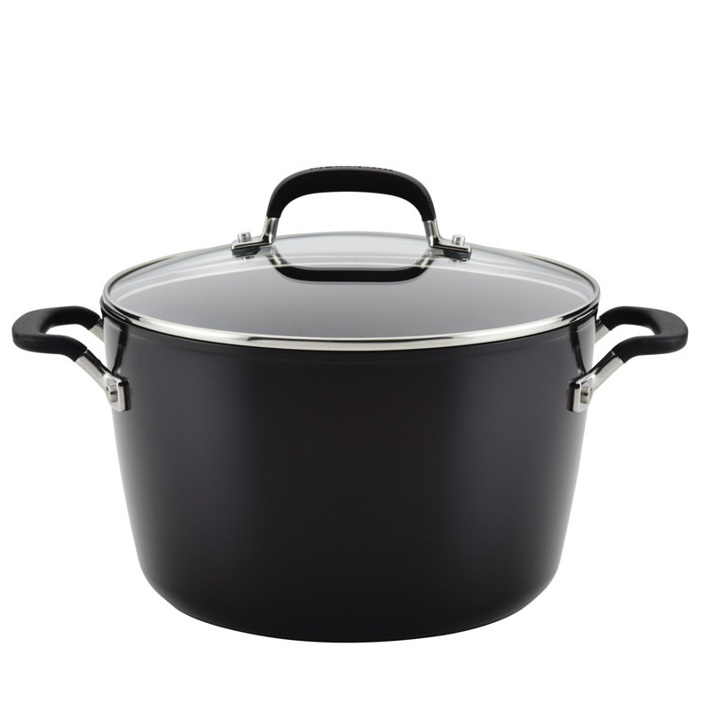 KitchenAid Hard Anodized Nonstick Stockpot with Lid, 8 Quart
