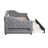 Twin Xl Upholstered Daybed With Gray Linen, Led Belt, 2 Drawers For And Off - Season Items, Structure In Gray, Drawers, Linen Slats Mattress Support Stability-924606822