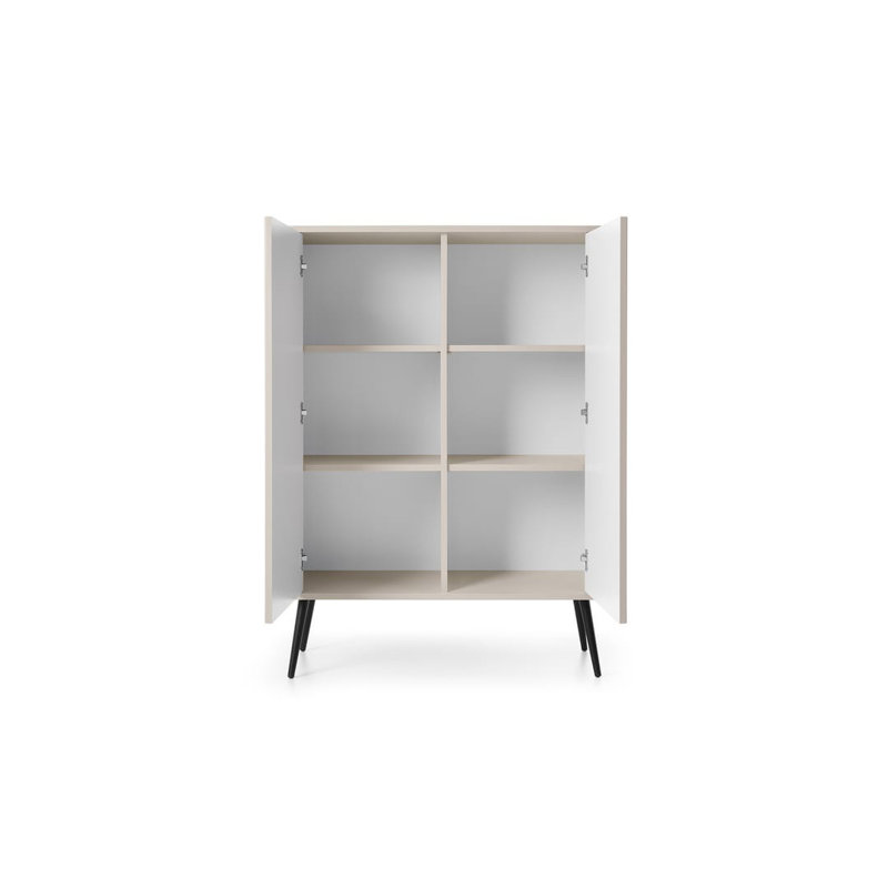 Sophisticated Midnight Delfausse Highboard Cabinet 103cm - Elegant Storage Solution, Cashmere