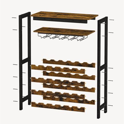 Beverlie Floor Wine Bottle & Glass Rack