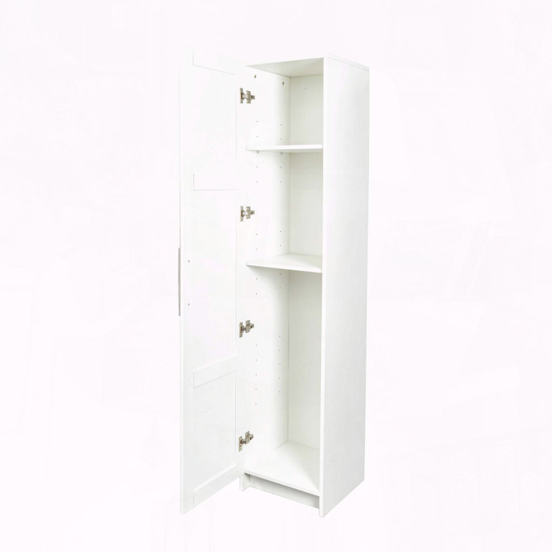 Armoire de rangement murale empilable avec tablettes mobiles, Blanc