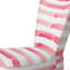 Chaise d'appoint rembourrée à motif rose et blanc