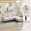 204 cm Wide 3 Seater Fabric Corner Sofa with Reversible Chaise and Side Storage Pockets-545169096