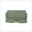 Ensemble de causeuse et de table en acier Mariano, durable et élégant pour la détente en plein air en blanc cassé et vert-528781382