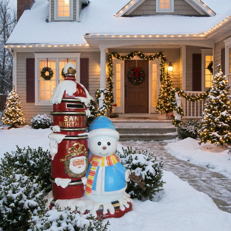 North Pole Snowman Mailbox Display