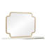 Miroir de chambre moderne Lexington en beige avec cadre sculpté et accents dorés (commode non incluse)