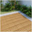 20 tuiles de terrasse entrecroisées à motif rayé, plancher de bois franc d'acacia jaune carré 12 po x 12 po pour terrasse, banc, bord de piscine