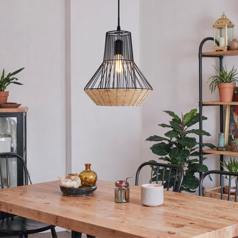 1 - Light Natural Chandelier Pendant, Natural 
