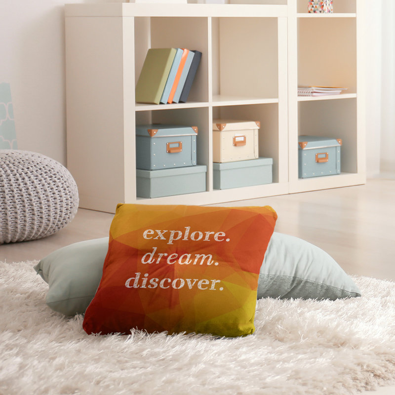 Reversible Throw Pillow, 30" H x 30" W, Amber