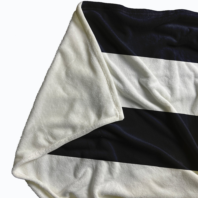 Yorkshire Striped Blanket, Navy