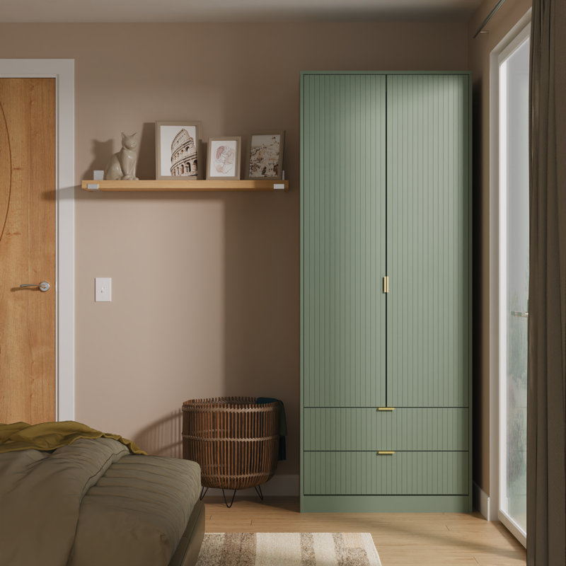 Becklyn Manufactured Wood Wardrobe, Reed Green