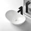 Lavabo de salle de bain vasque ovale en céramique blanche