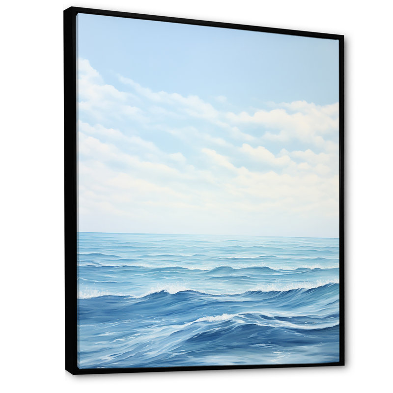 Océan Infinity Dreamscape II sur toile, Cadre flottant noir, H 40 po x l 30 po x P 1,5 po