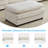 Boneless 148" Oversized Corduroy 6-Seater Modular Sectional Sofa with Movable Ottomans-467139106