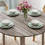 HOMCOM Folding Dining Table for 4 Round Drop Leaf Table, Modern-2108269666