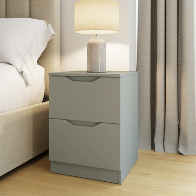 Groove Handled 2 Drawer Bedside