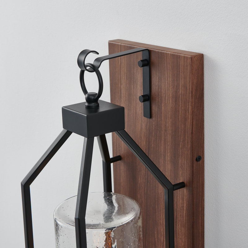 1-light Outdoor Wall Sconce With Cylindrical Seeded Glass