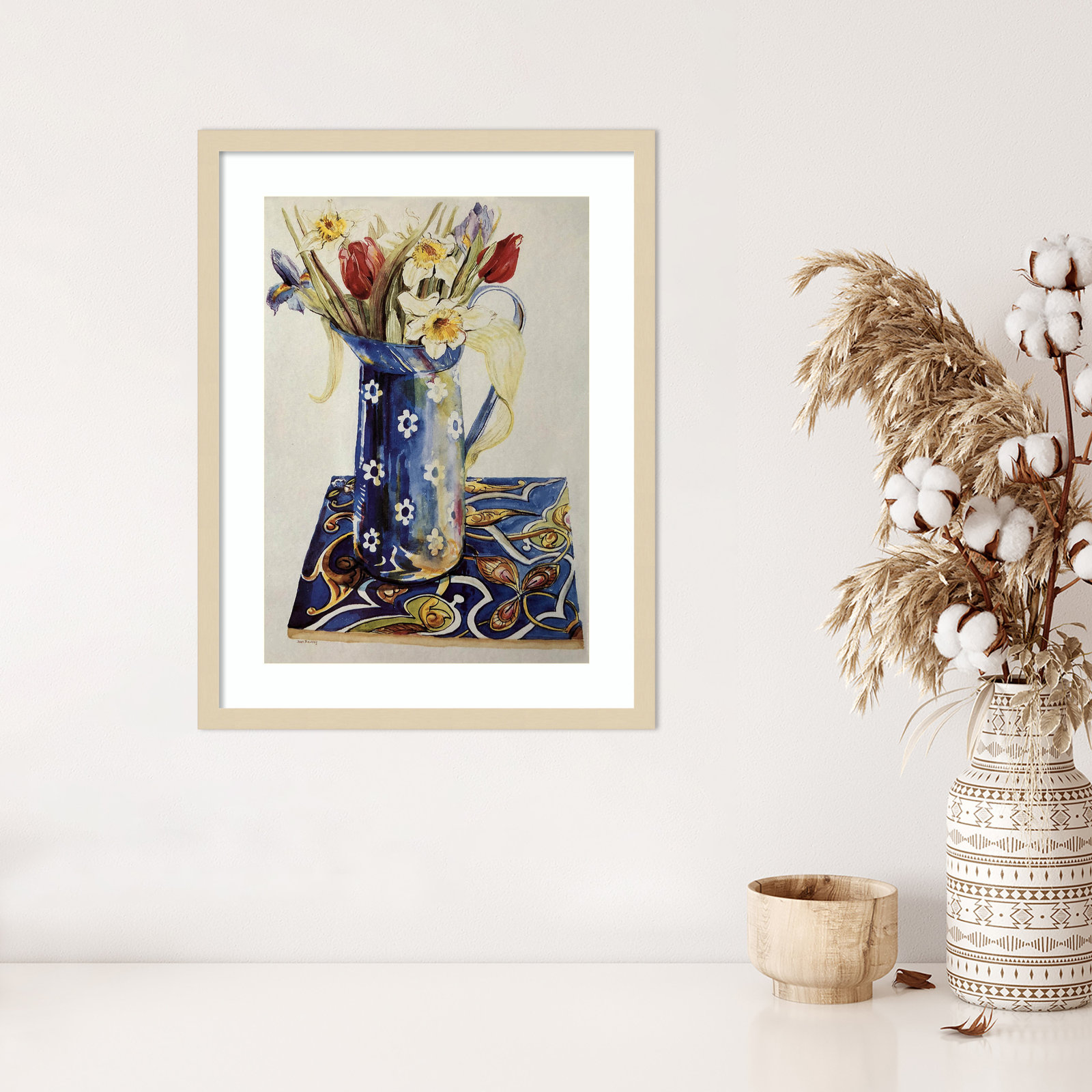 Tulips by Thewsey Joan, Brown, 25" H x 19" W