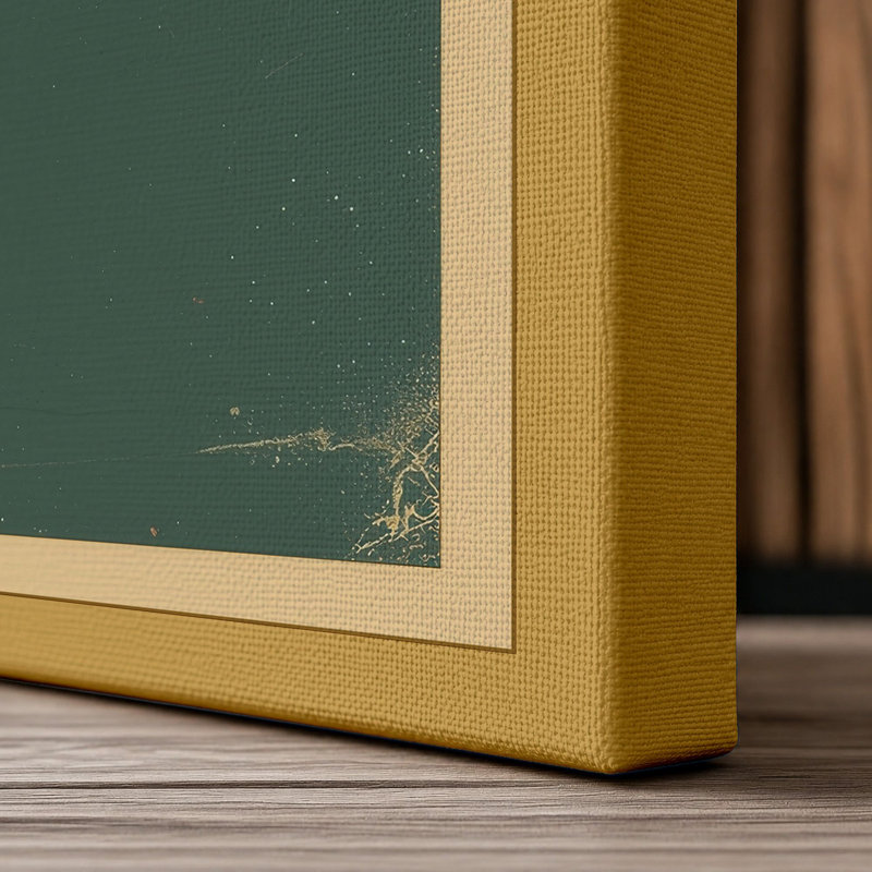 Rocket to the Stars Retro - Wrapped Canvas, 30x20 - 76.2 x 50.8 cm, Ochre Border