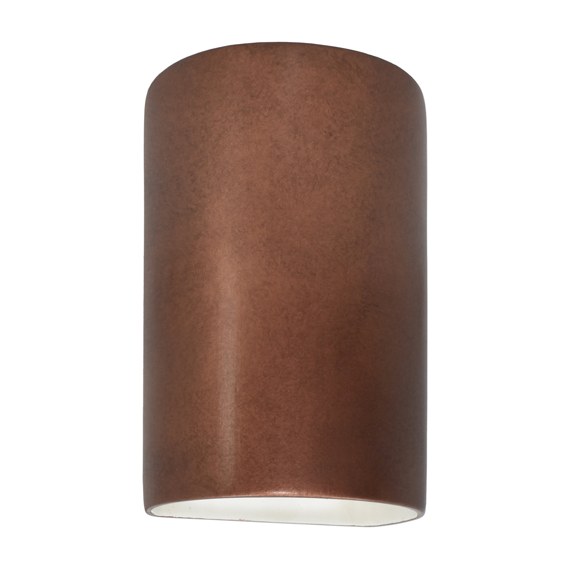 Pacursa Ceramic Dimmable Flush Mounted Sconce, Incandescent (Not included), Antique Copper, 12.5" H x 7.75" W x 6.25" D