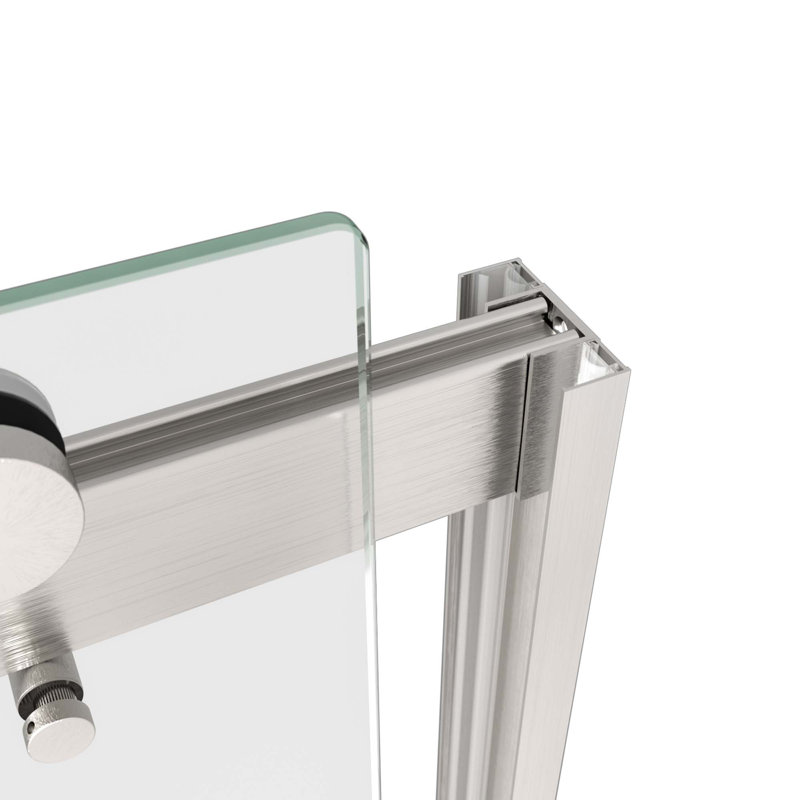 Porte de douche, porte coulissante, avec verre trempé, Chrome chrome