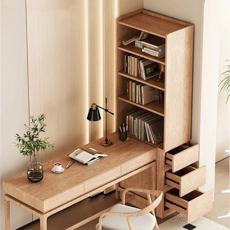 All-solid wood bookcase, (5 Shelves) 74.8" H x 11.81" W x 22.05" D