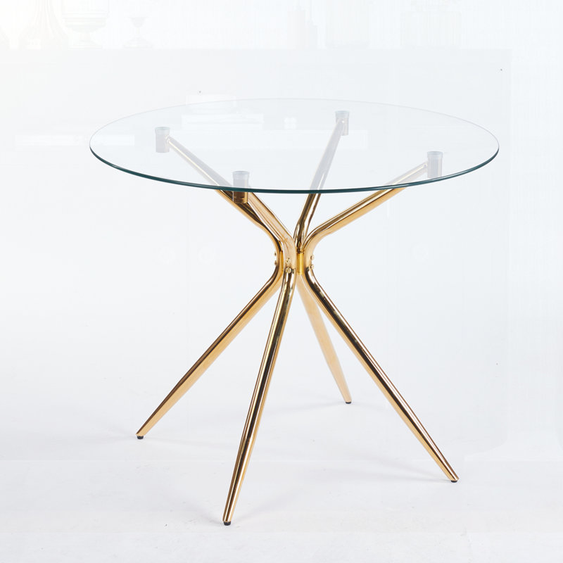Modern Space Saving Kitchen Table, Gold
