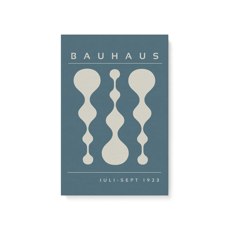 «Strom Blue Retro Bauhaus», affiche sur toile tendue, H 12 po x l 8 po