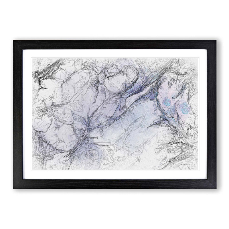 Secrets in Abstract - Picture Frame Graphic Art Print, 60cm H x 91cm W x 2cm D, Black