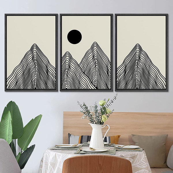 abstract mountain wall art