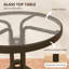 Outsunny 3 Pieces Patio Bistro Set Stackable Chairs Dark Brown