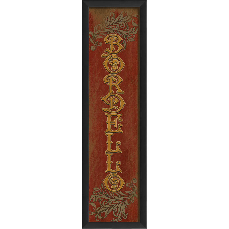 "sign bordello" , art textuel encadré