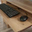 Bureau d'ordinateur avec plateau à clavier et deux tiroirs